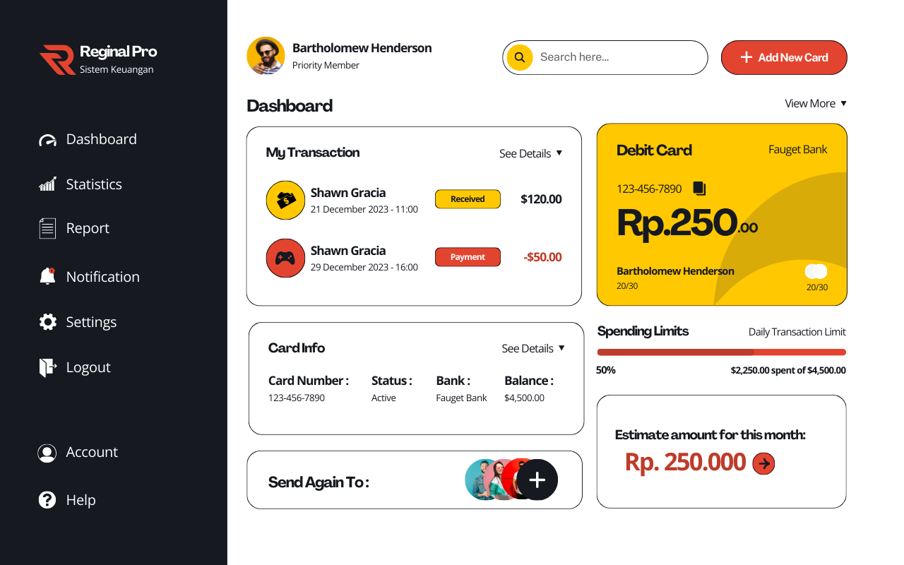 Tim mengerjakan desain dashboard klien