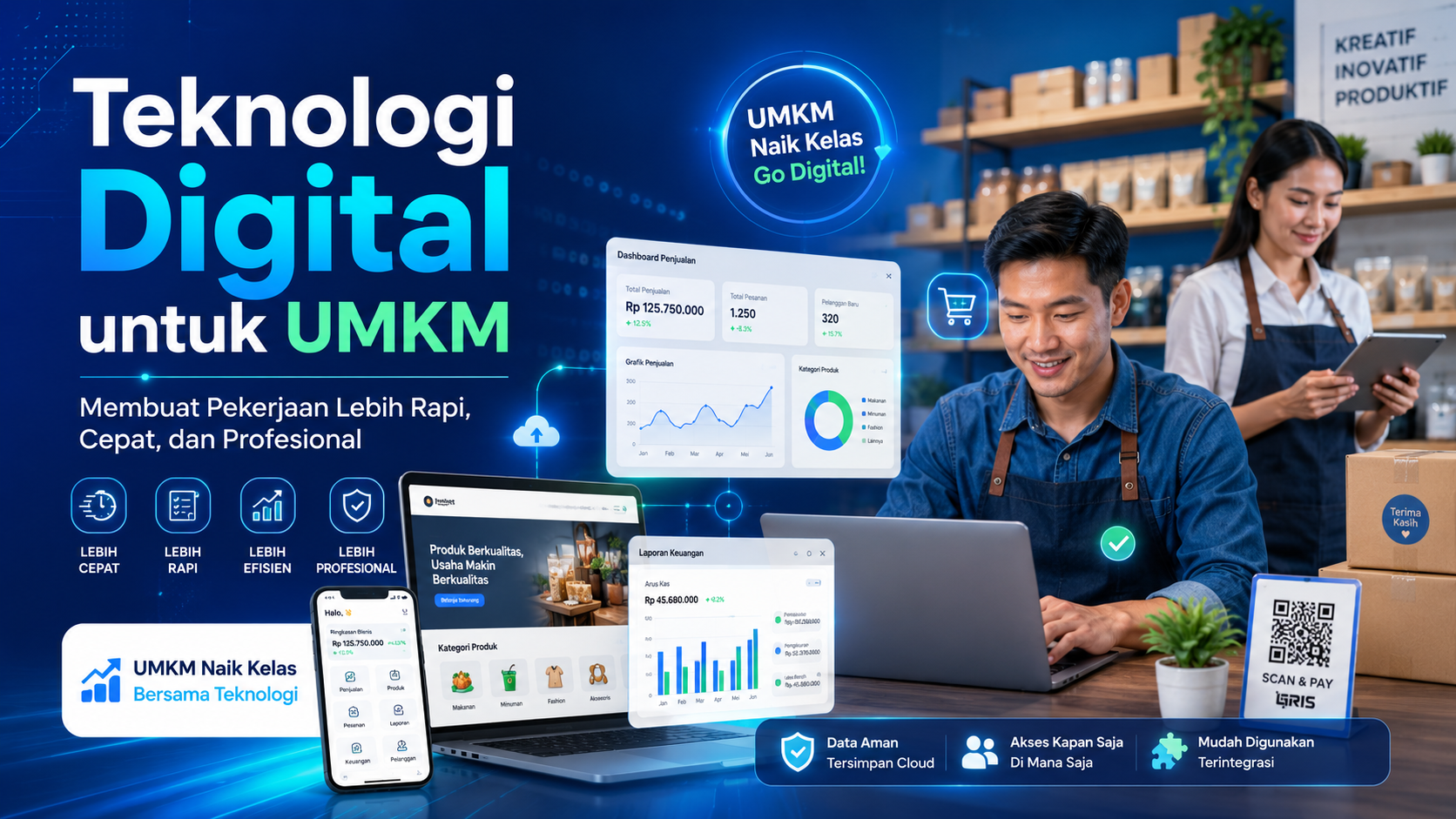 Teknologi Digital untuk UMKM: Cara Sederhana Membuat Pekerjaan Lebih Rapi, Cepat, dan Profesional